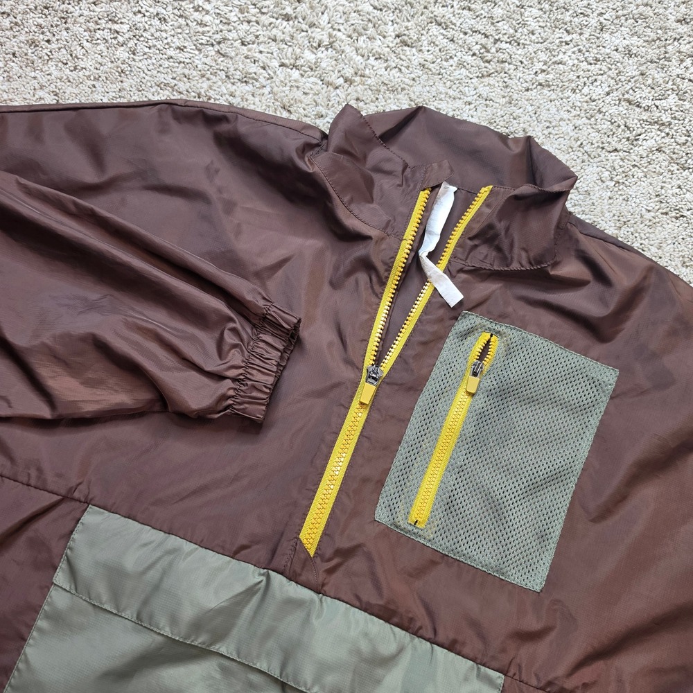 Fabletics Half Zip Windbreaker Womens Large Brown Yellow San Diego Padres Jacket